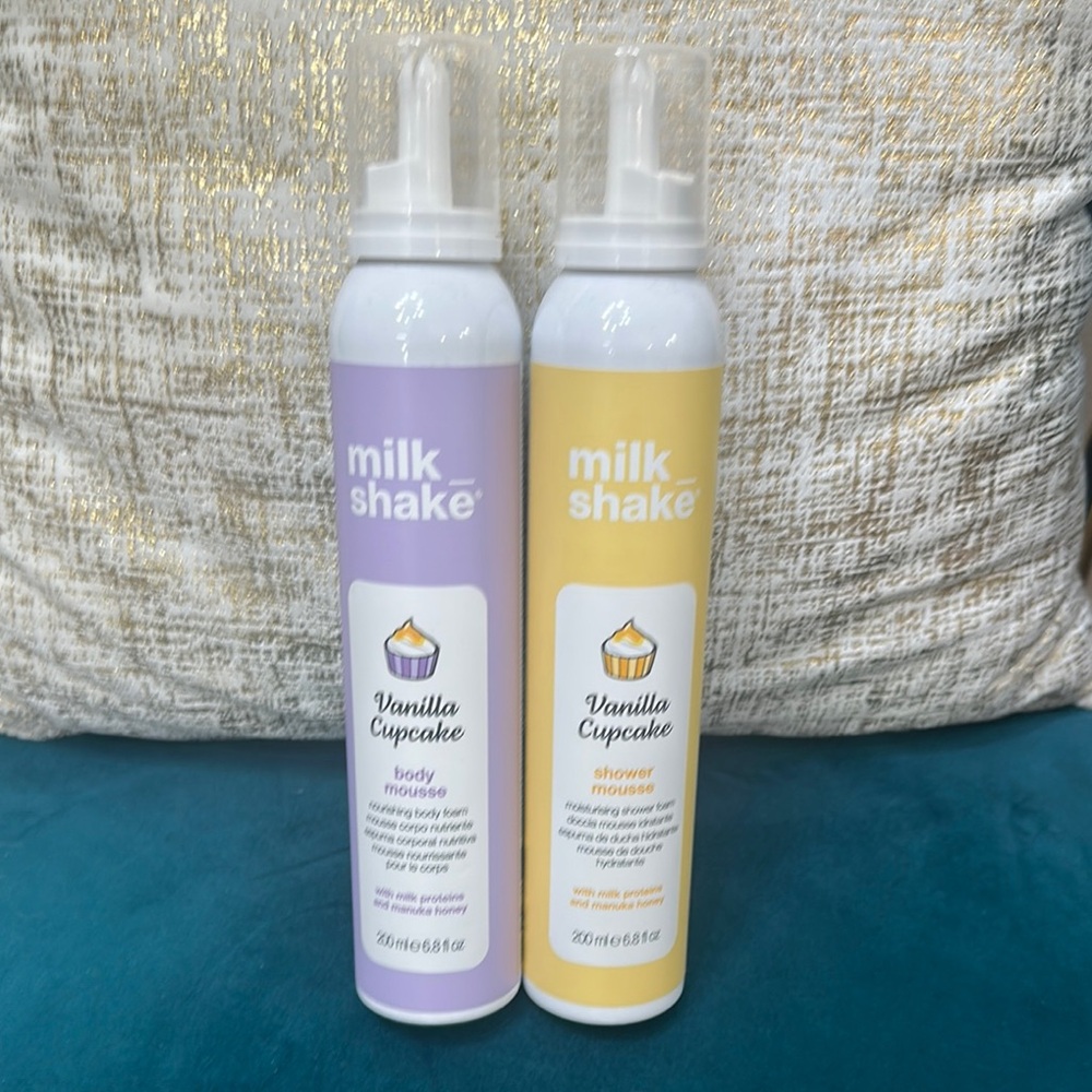 Vanilla Cupcake Body and Shower Mousse Set - Purple and Yellow